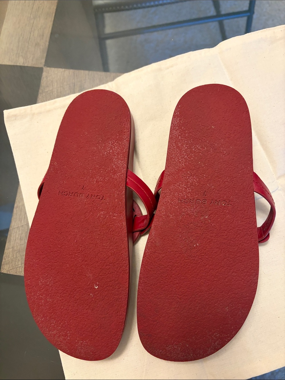 Tory Burch Miller Cloud Leather Logo Sandals - Picture 4 of 6